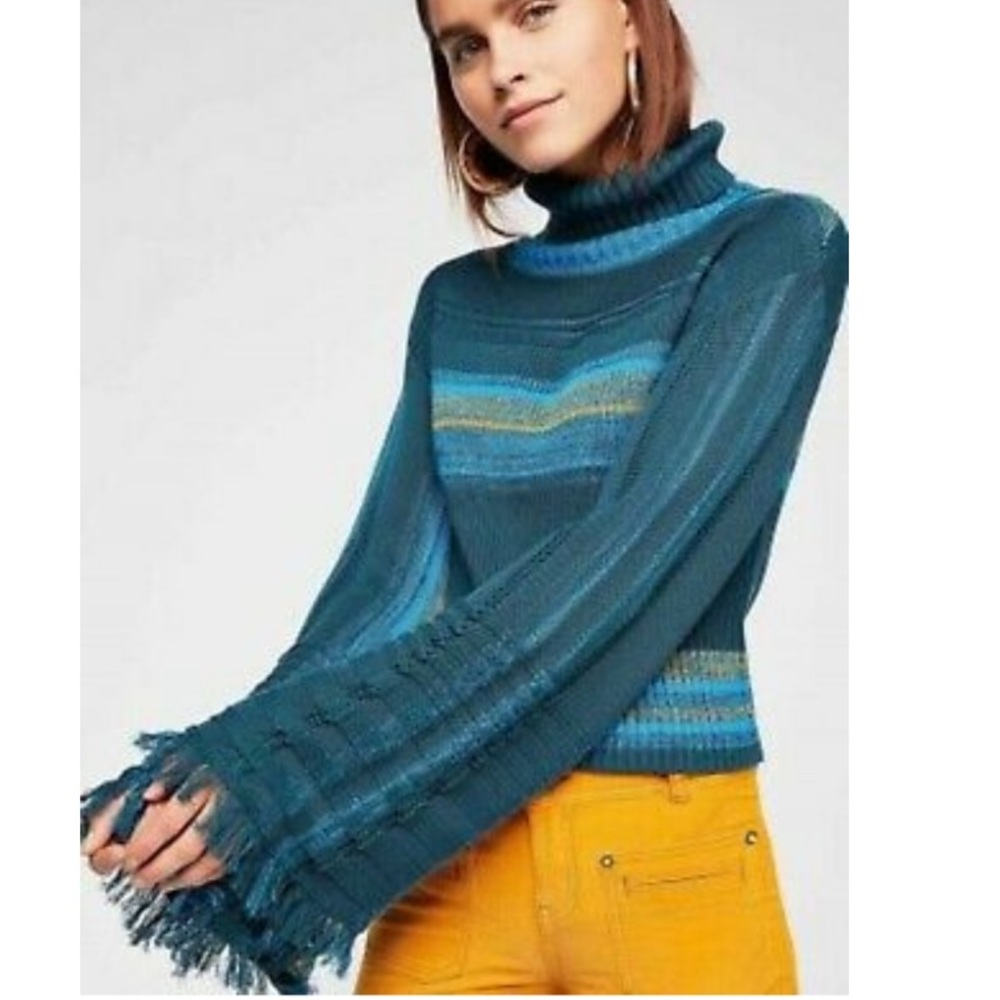 Free People Close To Me Striped Pullover Sweater